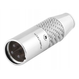 FURUTECH CF-601M NCF. Male XLR connector with carbon fiber housing. Rhodium plated pure copper conductors with GMP