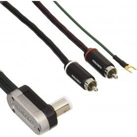 FURUTECH AG-12-L. Cable de phono para tocadiscos de DIN acodado a 2 RCA con toma de tierra