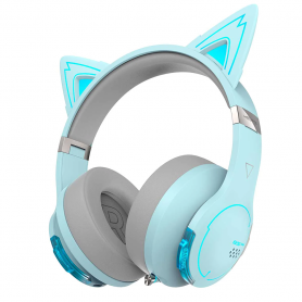 EDIFIER G5BT CAT. Auriculares gaming bluetooth edición gato. Azul cielo.