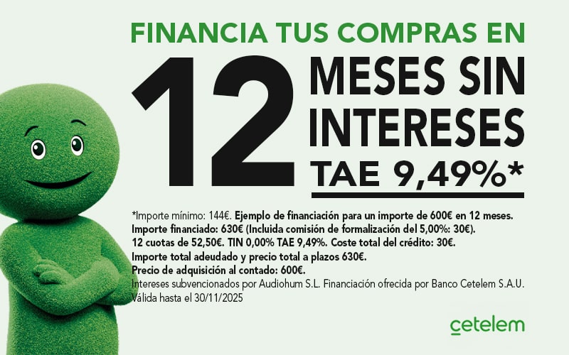 Financia tus compras en Audiohum con Cetelem