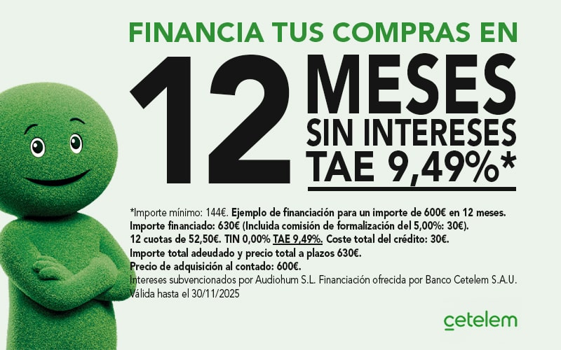 Financia tus compras en Audiohum con Cetelem