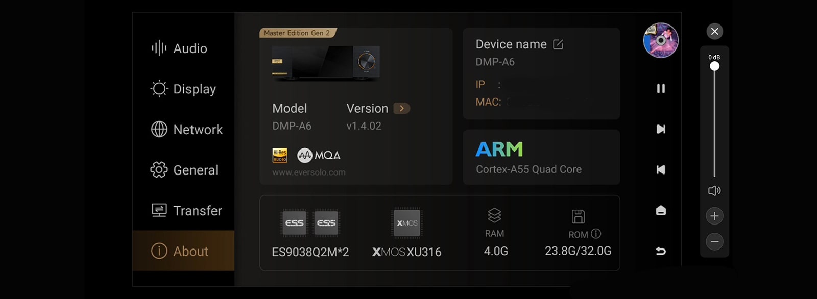 Eversolo-DMP-A6-Gen2-ME-Interfaz